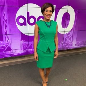 Ted Baker Green Peplum Dress